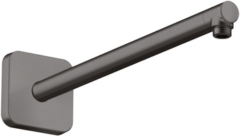 AX ShowerSolutions Ramię prysznicowe 390 mm, softsquare, Czarny Chrom Szczotkowany