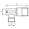 Zawór grzybkowy kątowy z metalowym uchwytem 1-2" x 3-4"
