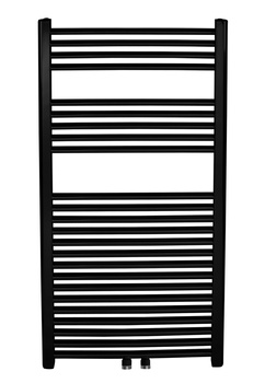 Grzejnik łazienkowy typ 450x1600 prosty czarny z przyłączem 50 mm