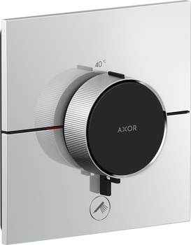 AX ShowerSelect ID Bateria termostatyczna HighFlow do 1 odbiornika z dodatkowym wyjściem, kwadratowa, podtynkowa, Chrom