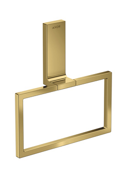 AX Universal Rectangular Wieszak na ręcznik typu Ring, Złoty Optyczny Polerowany