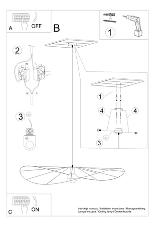 Lampa wisząca ESKOLA 70 czarna