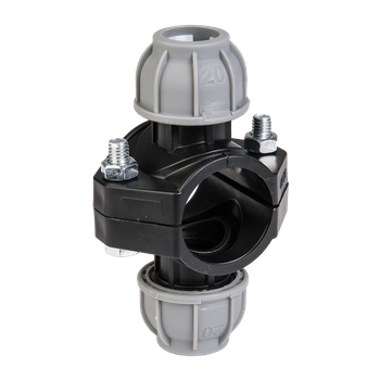 PN10 Obejma podwójna do rur PE 32 mm / 25 mm