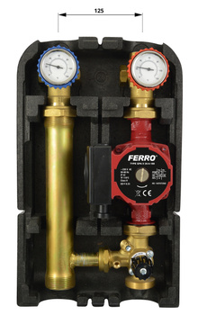 Grupa mieszająca GZ 1 1-2" z zaworem 3-drogowym i pompą GPAII