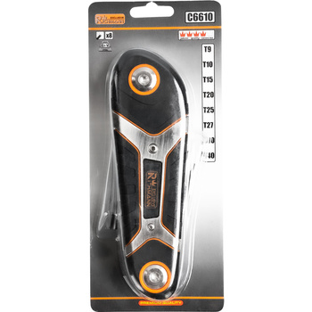 KLUCZE TORX SKŁADANE T9-T40 8 ELEM.
