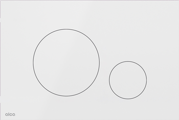 Przycisk sterujący do systemów podtynkowych, stal nierdzewna-biały połysk