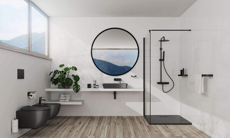 Ścianka prysznicowa / walk-in systemu Kerria Plus 90 cm nero KTS N39P