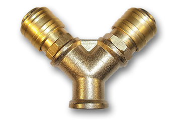 Dwójnik GW 3/8" + 2 szybkozłącza