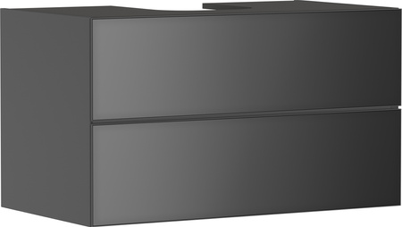 HG Xevolos E Szafka pod szlifowaną umywalkę wpuszczaną w blat/nablatową z 2 szufladami 980/550, Szary Łupek Matowy, Kolor frontu: Szary Łupek Metal.
