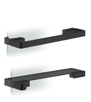 AX Universal Softsquare Uchwyt drzwi prysznicowych 444 mm, Czarny Matowy
