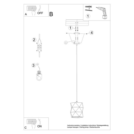 Lampa wisząca ceramiczna GOBI