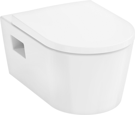 HG EluPura Original S Miska wisząca WC 540 AquaChannel Flush, z deską WC, SoftClose, QuickRelease, Biały