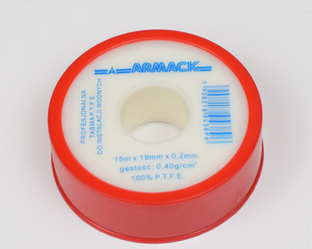 Taśma PTFE Professional 19 mm x 15 m x 0,2 mm