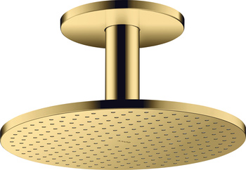 AX ShowerSolutions Głowica prysznicowa 300 1jet z przyłączem sufitowym, Złoty Optyczny Polerowany