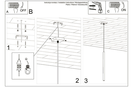 Lampa wisząca PASTELO 1 biała