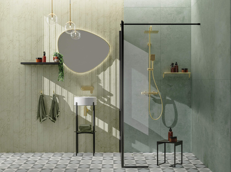 Ścianka prysznicowa / walk-in systemu Kerria Plus 80 cm nero KTS N38P