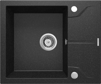 Zlewozmywak granitowy 1-komorowy z ociekaczem grafit stal ZQN 211A