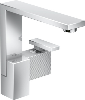 AX Edge Jednouchwytowa bateria umywalkowa 190 z kompletem odpływowym Push-Open, szlif diamentowy, Chrom