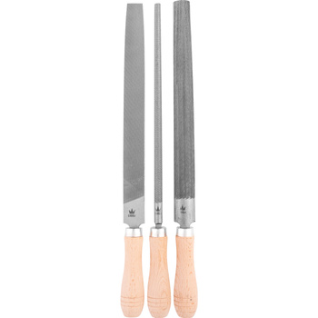 PILNIKI 3 ELEM. DO METALU 250 MM NR 2 Z RĄCZKAMI