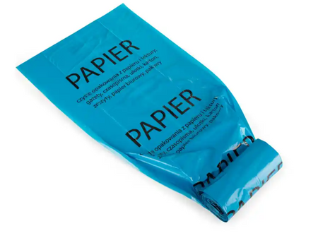 Worki do segregacji, papier, 120l, niebieskie