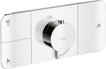 AX One Moduł termostatyczny do 3 odbiorników, podtynkowy, Chrom