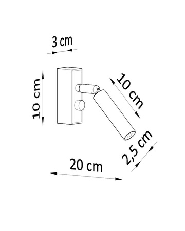 Kinkiet EYETECH 1 biały