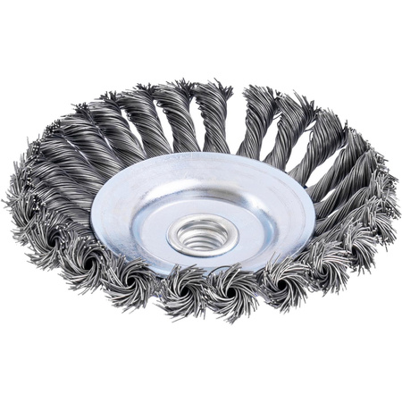 SZCZOTKA DO SZLIF. STOŻKOWA 125 MM DRUT SKRĘTNY