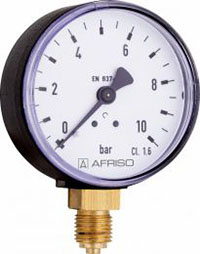 Manometr standardowy RF 80, D201, fi80 mm, -1÷15 bar, G1/2", rad, kl. 1,6