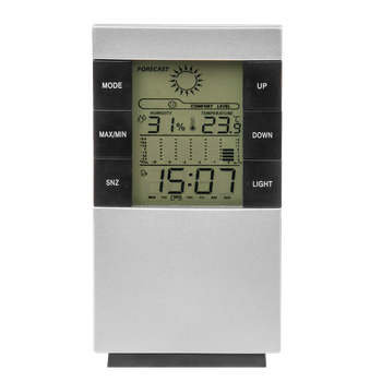 WHITE LINE 6 funkcyjna wewnętrzna stacja pogodowa