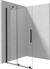 Ścianka prysznicowa walk-in 90 cm - przesuwna nero KTJ N39R