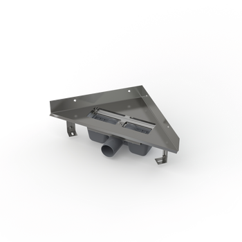 Odpływ narożny bez obramowania do rusztu perforowanego