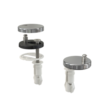 Zawiasy z górnym montażem, nasadki ze stali nierdzewnej