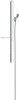 HG Unica Drążek prysznicowy E 90 cm z wężem Isiflex 160 cm, Biały/Chrom