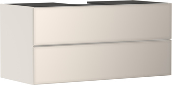 HG Xevolos E Szafka pod szlifowaną umywalkę wpuszczaną w blat /nablatowąz 2 szufladami 1180/550, Piaskowy Beż Mat. Kolor frontu: Piaskowy Beż Metal.