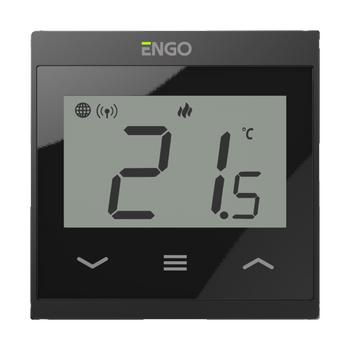 -Regulator temperatury do ramki 55x55, 230V, czarny, Internetowy, Wi-Fi