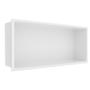 WALL-BOX ONE White Półka wnękowa ze stali nierdzewnej biała 45x20x10 cm