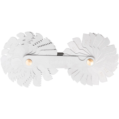 GRZEBIEŃ DO POMIARU GWINTÓW 52 SZT 0,25 - 6 MM, 4 - 62 CALE