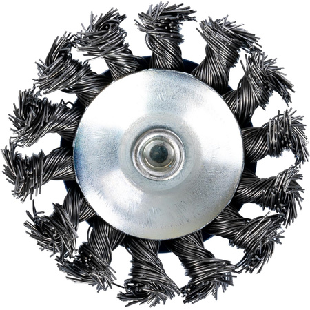 SZCZOTKA DO WIERT. STOŻKOWA 75 MM DRUT SKRĘTNY