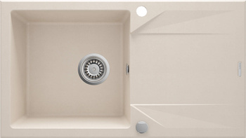 Zlewozmywak granitowy 1-komorowy z ociekaczem beż stal ZQJ 5113