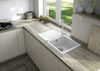 Zlewozmywak granitowy 1-komorowy z ociekaczem alabaster stal ZQJ A113