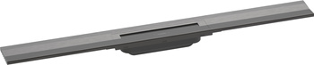 HG RainDrain Flex Element zewnętrzny odpływu liniowego 800 z możliwością przycięcia, montaż przyścienny, Czarny Chrom Szczotkowany