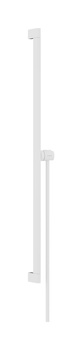 HG Unica Drążek prysznicowy E Puro 90 cm z suwakiem EasySlide i wężem prysznicowym Isiflex 160cm, Biały Matowy