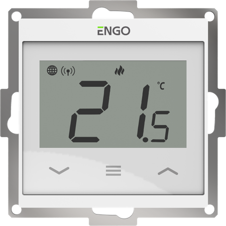 Regulator temperatury, do ramki 55x55 biały, Internetowy, Wi-Fi, 230V