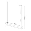Lampa wisząca PINNE 90 czarna 4000K