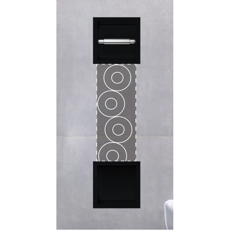 WALL-BOX PAPER 2 Black - Magazynek z podajnikiem papieru czarny