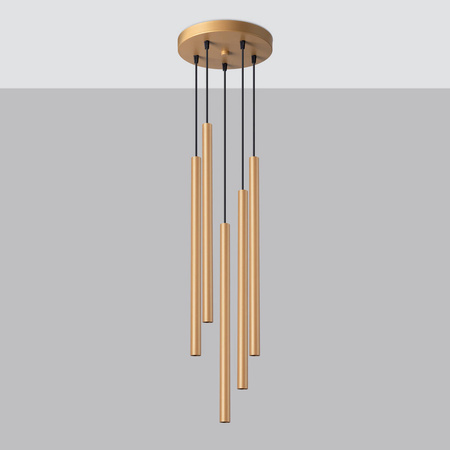 Lampa wisząca PASTELO 5P złota