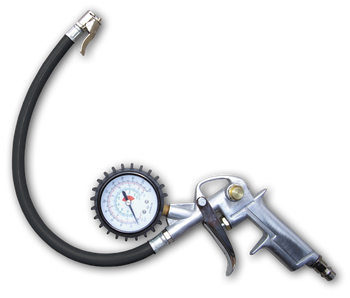 Pistolet do pompowania kół z manometrem