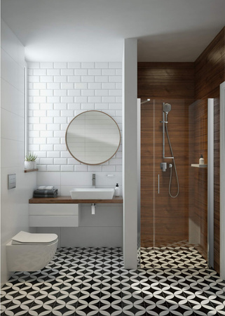Zestaw WC podtynkowy 6 w 1 biały chrom CDZS6ZPW