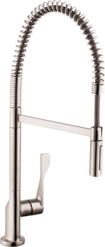 AX Citterio Jednouchwytowa bateria kuchenna 230 Semi-Pro, Stal Szlachetna Finish
