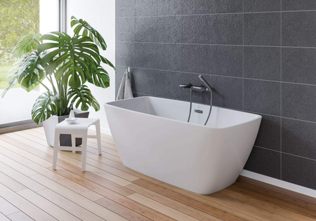 Wanna akrylowa wolnostojąca prostokątna - 150 cm biały KDM 015W
